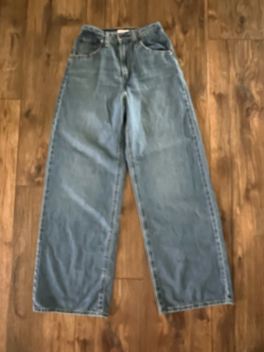 Levi's Cinch Baggy Womens Adjustable Lightweight Jeans Blue Denim Size 25 - Picture 9 of 16